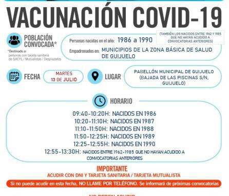 Información de la vacunación en Guijuelo