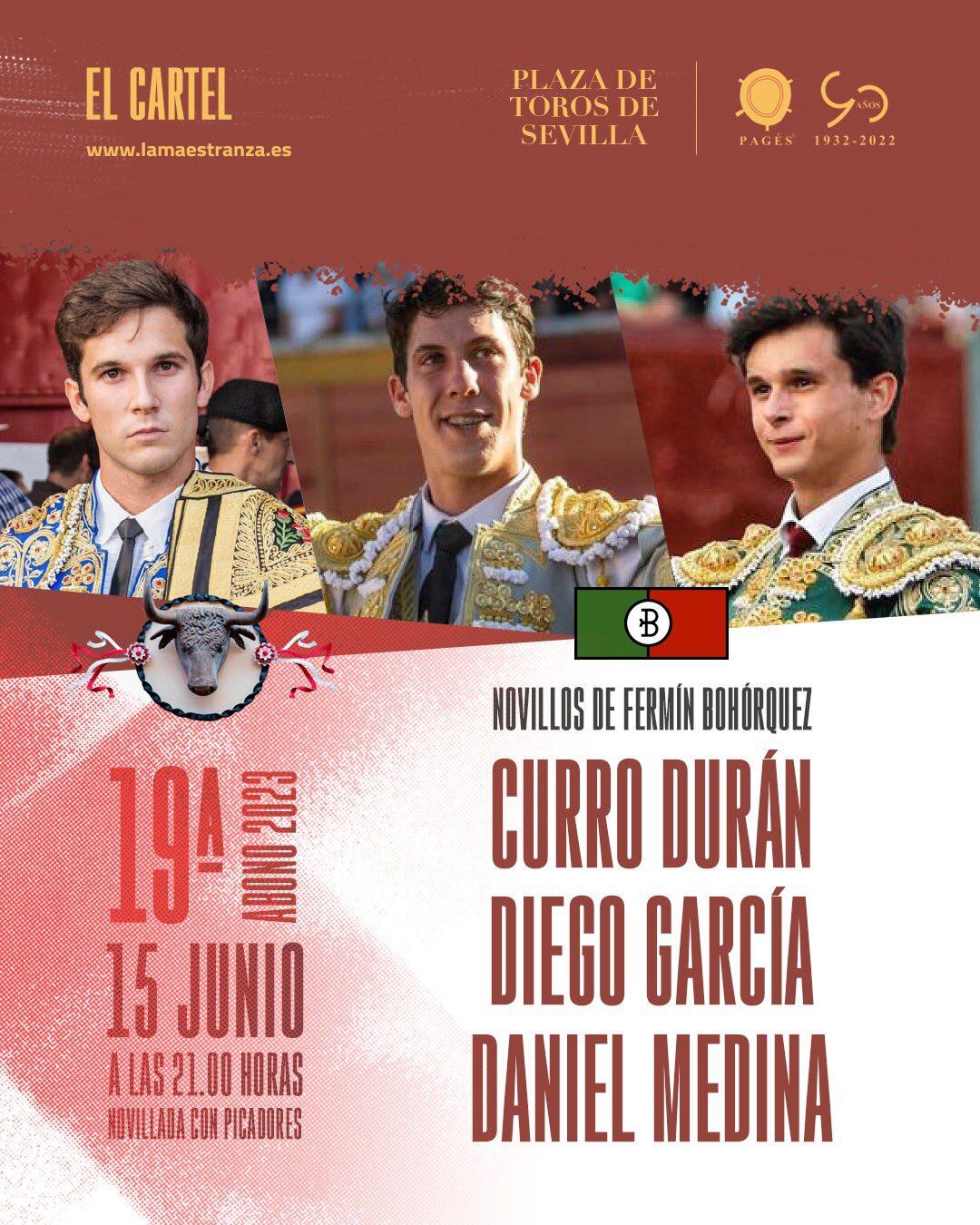 Cartel para la novillada de este jueves en la Real Maestranza