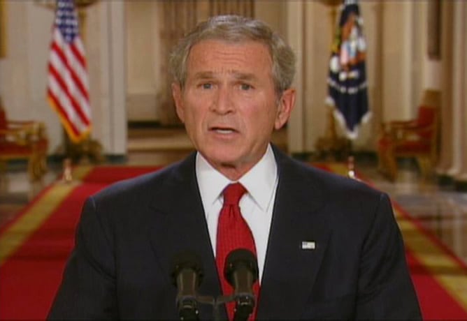 Intervención del presidente Bush en un discurso a la nación para solicitar el apoyo a su plan de rescate financiero