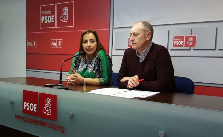 Miriam Andrés y Jesús Guerrero presentan las iniciativas del PSOE en las Cortes en defensa del patrimonio de Palencia