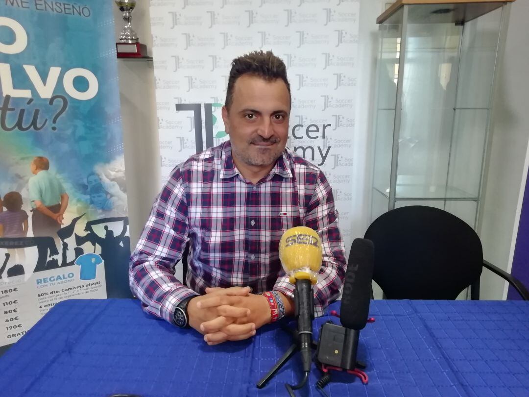 Joaquín Poveda durante la rueda de prensa del viernes