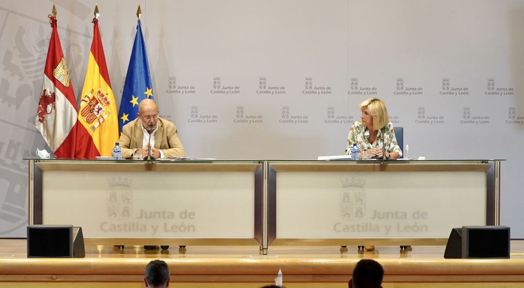 Francisco Igea, vicepresidente de la Junta, y Verónica Casado, consejera de Sanidad