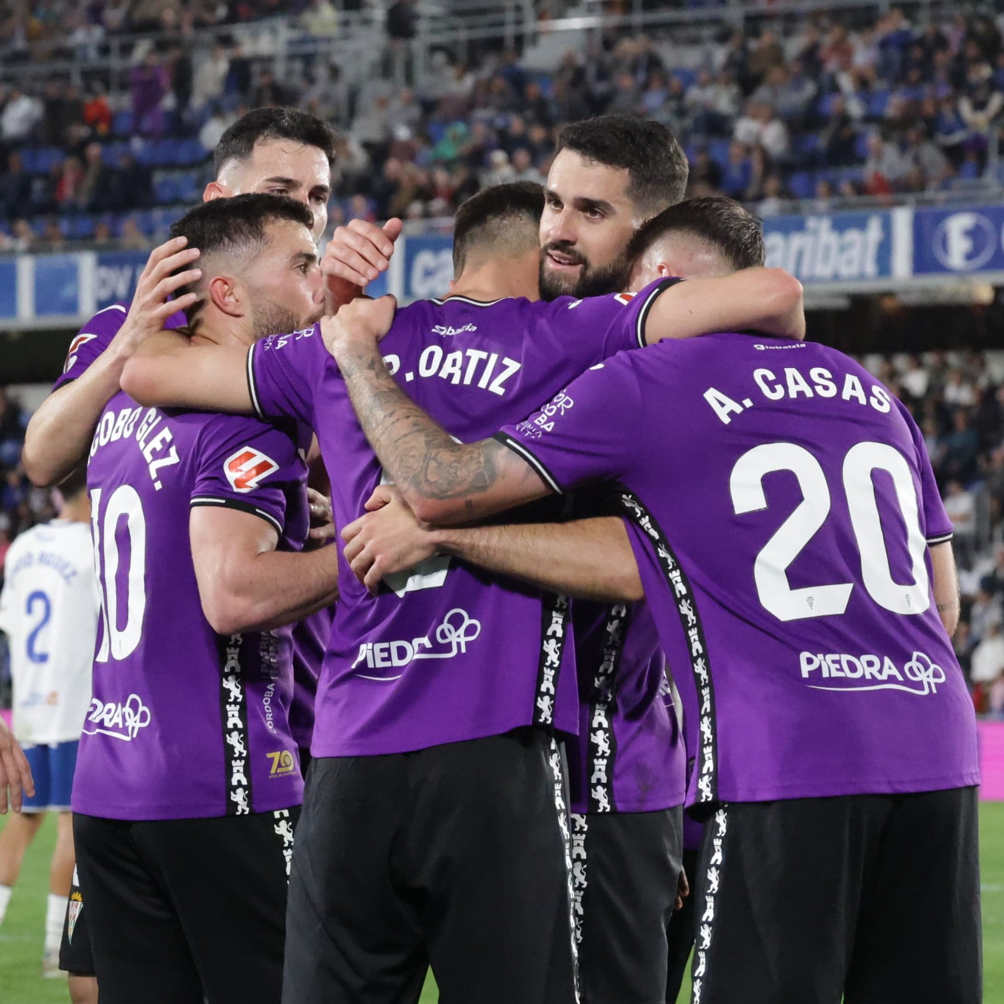 El Córdoba CF celebrando un gol.