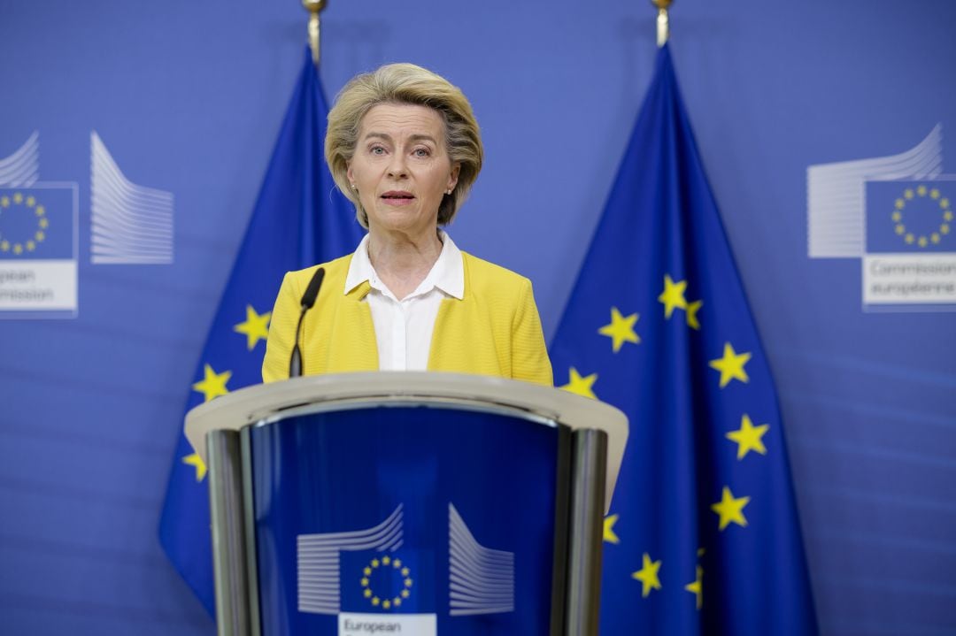 La presidenta de la Comisión Europea, Ursula von der Leyen, el pasado 14 de abril.