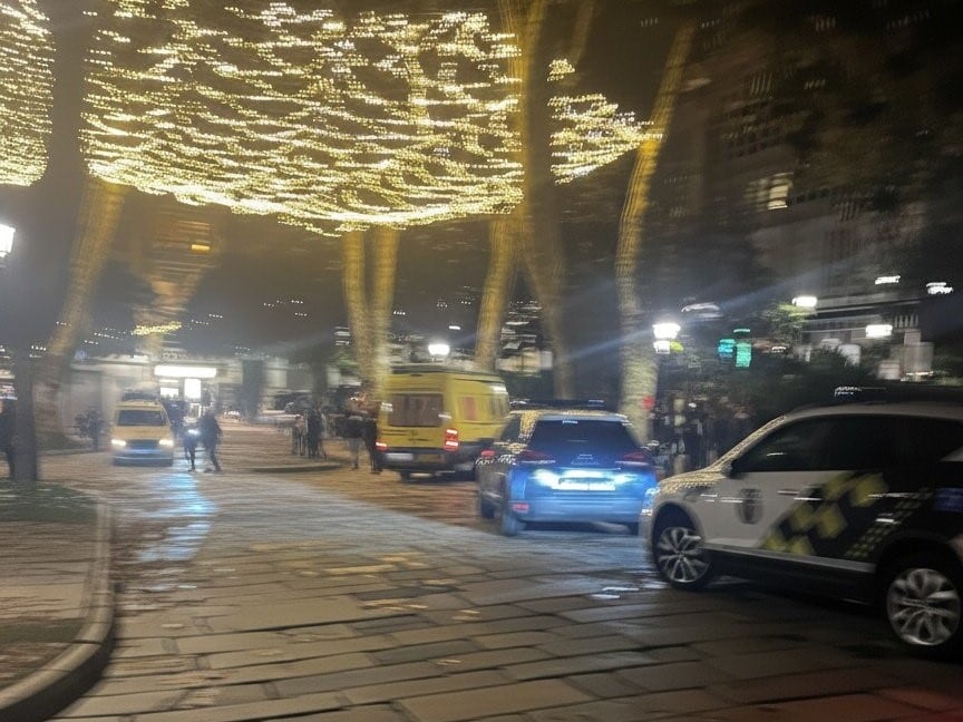 Plaza de Azcárraga de A Coruña, momentos después del suceso