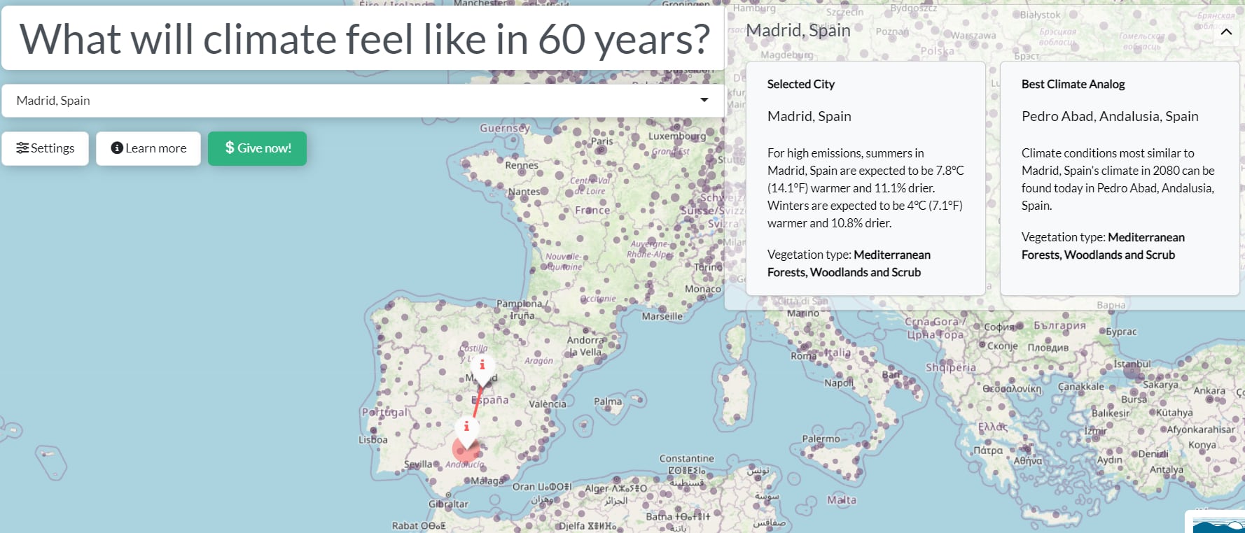 La situación de Madrid dentro de 60 años.