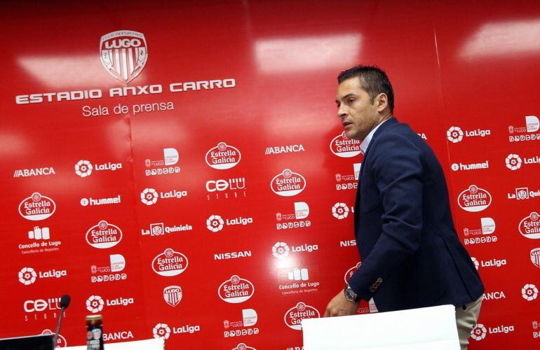 Francisco en la sala de prensa del Anxo Carro.