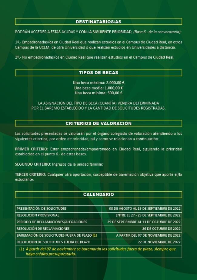 Más información sobre las becas universitarias.