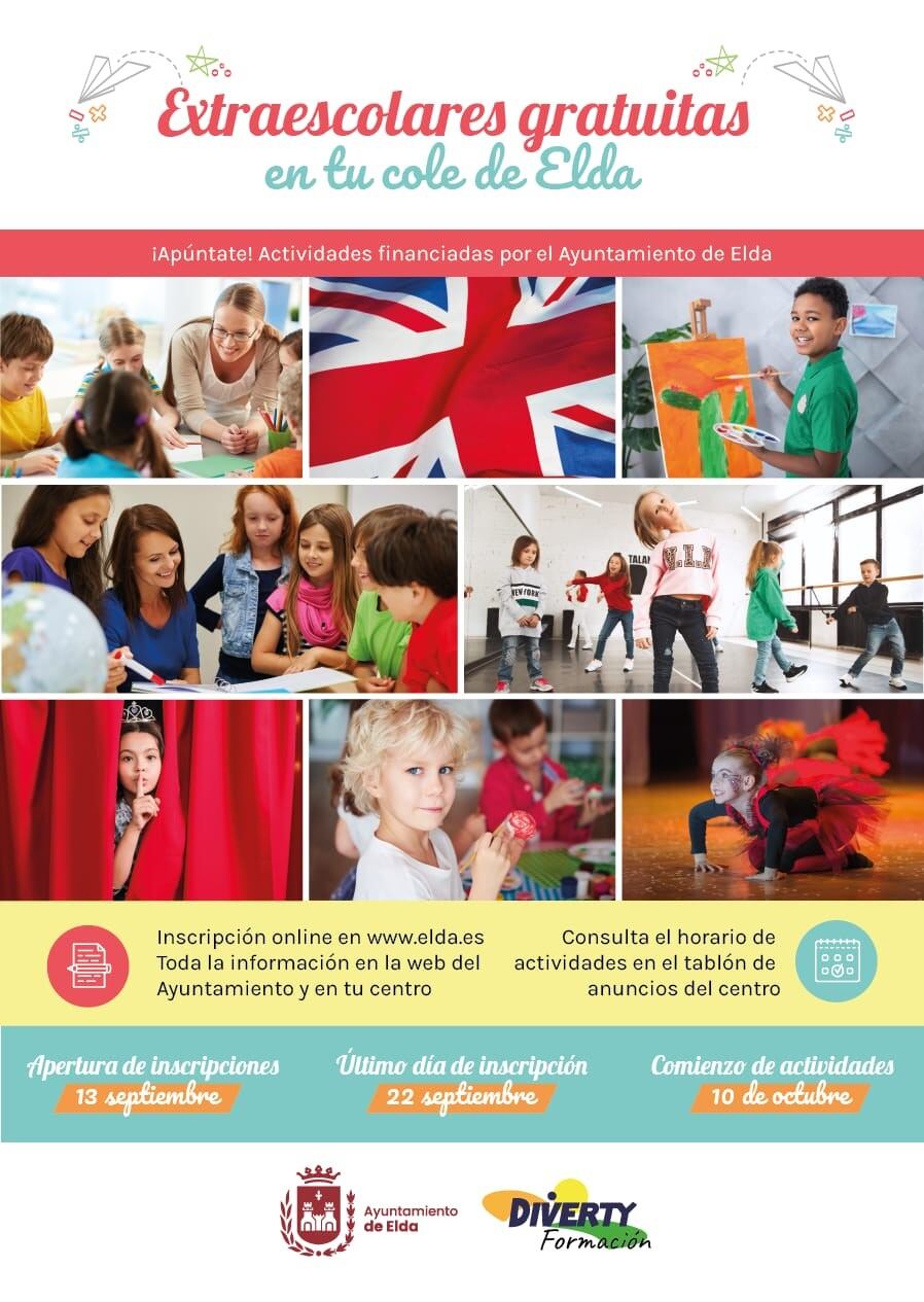 A punto de comenzar las actividades extraescolares en Elda