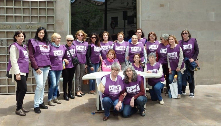 Miembros de la Asociación Valenciana de Afectados de Fibromialgia durante la celebración recientemente del Día Mundial de la Enfermedad