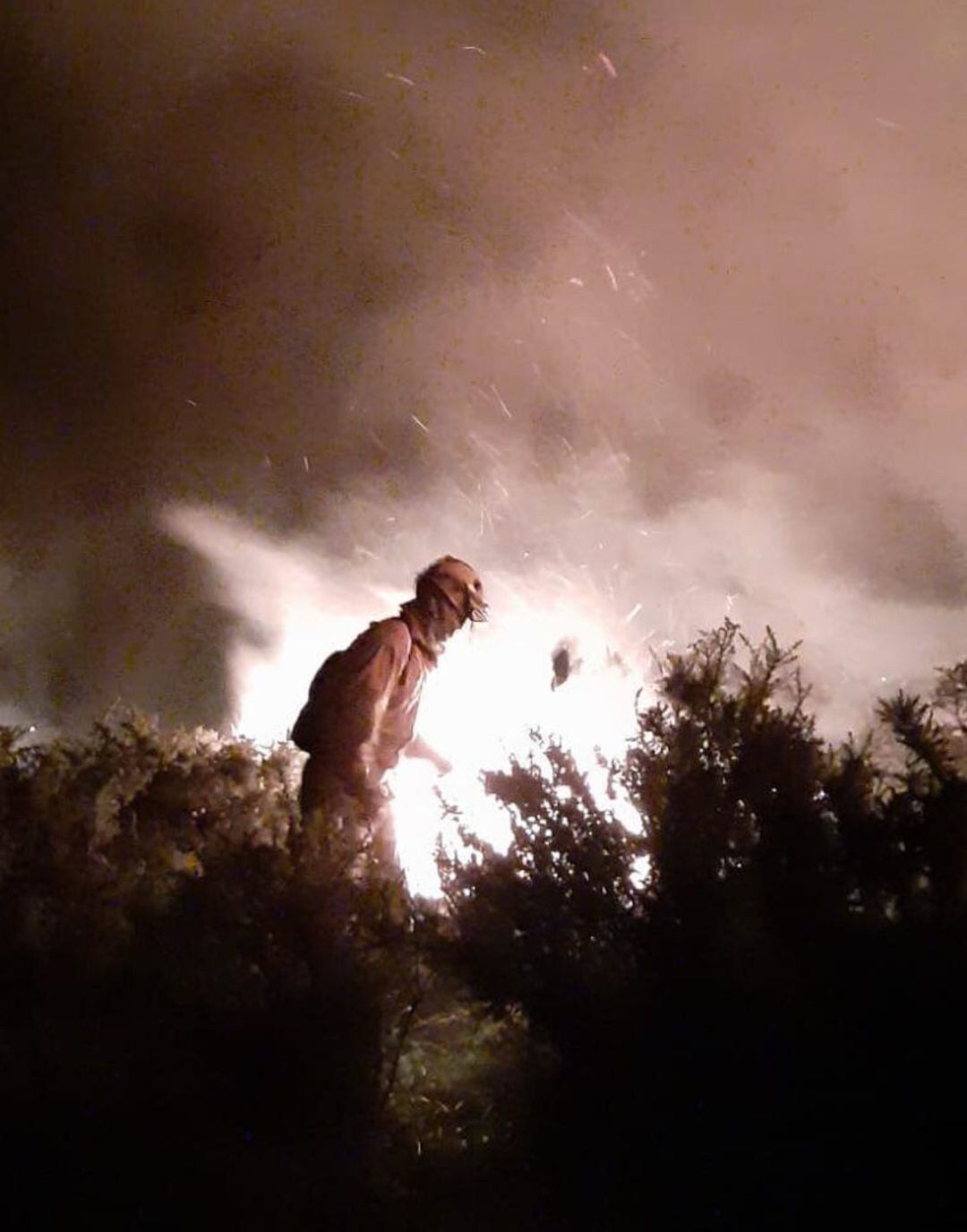 Incendio registrado en Bárcena de Pié de Concha.