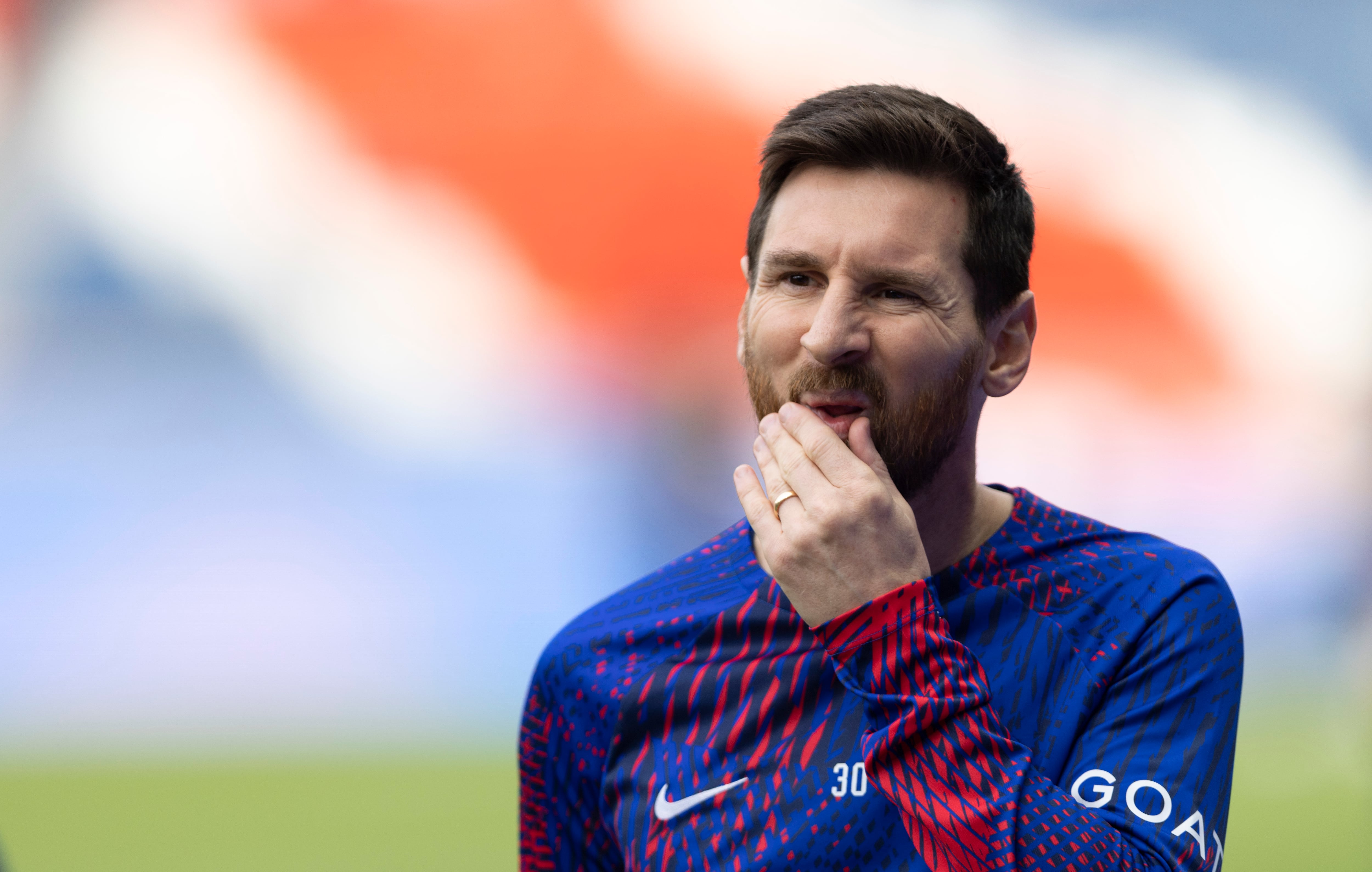 Messi, en la previa del partido del PSG ante el Troyes.