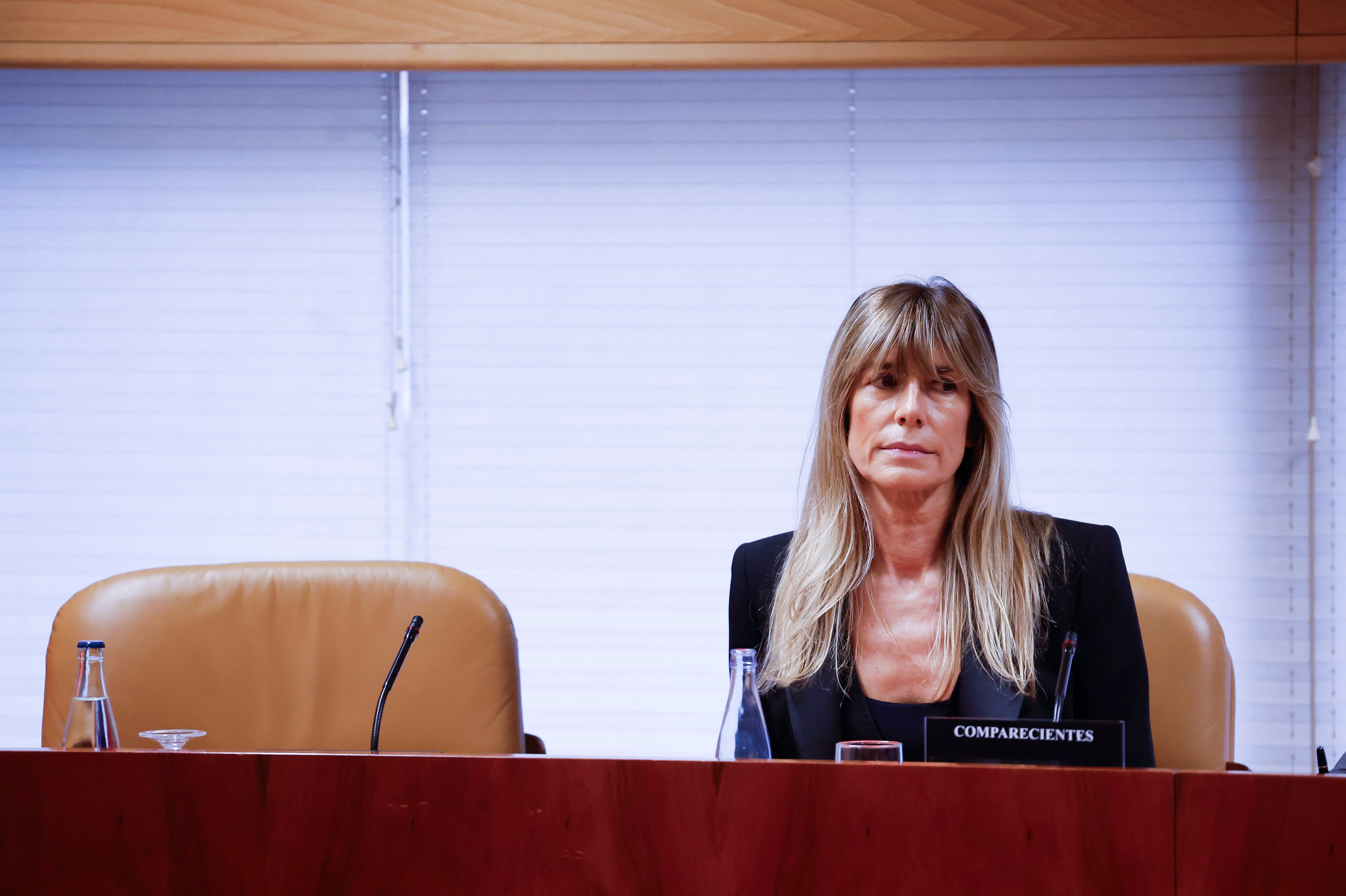 Begoña Gómez, esposa del presidente del gobierno Pedro Sánchez, en la Asamblea de Madrid.