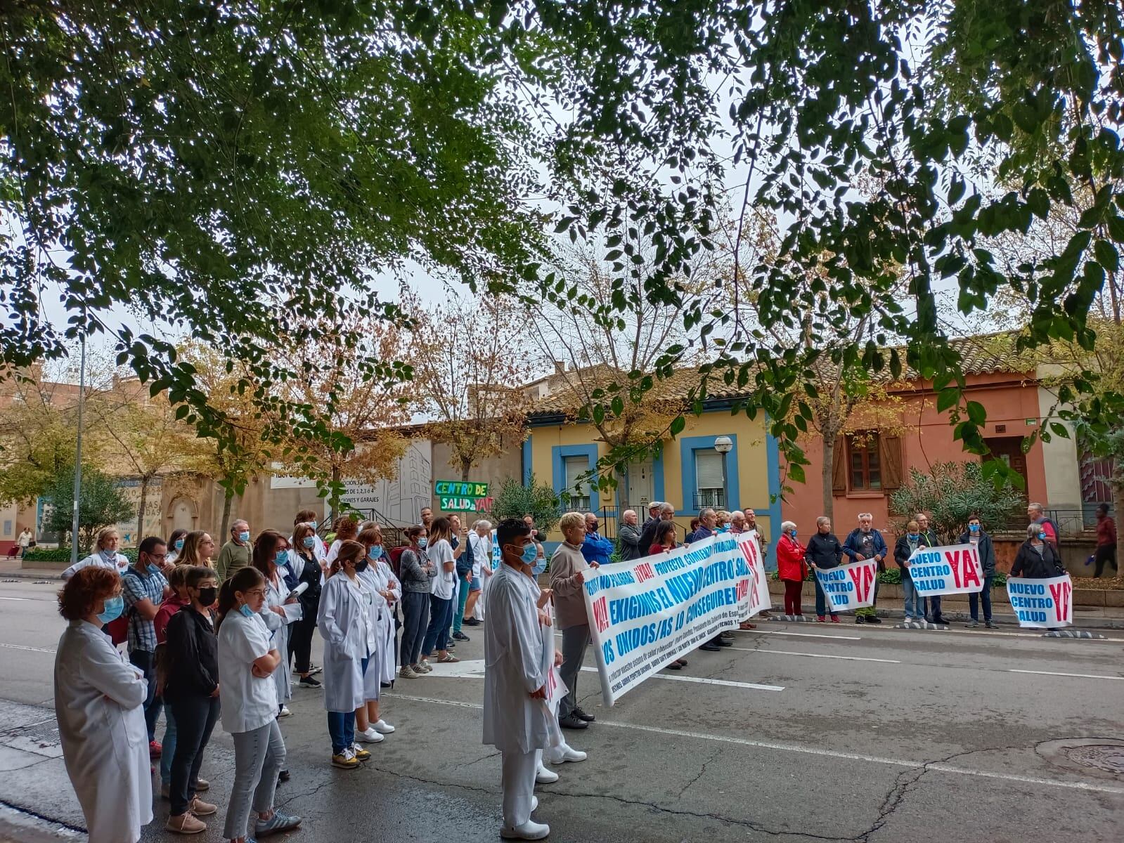 Manifestación centro salud Perpetuo Socorro
