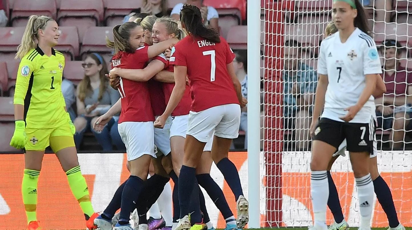 Imagen de un partido reciente de la selección noruega