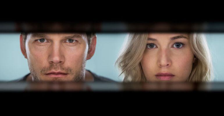 Jennifer Lawrence y Chris Pratt viajan por la cartelera cinematográfica de fin de año en “Passenger”