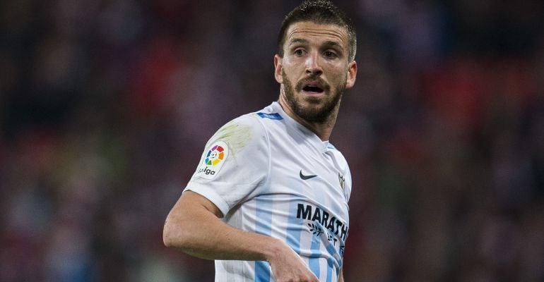 Camacho, durante un partido con el Málaga