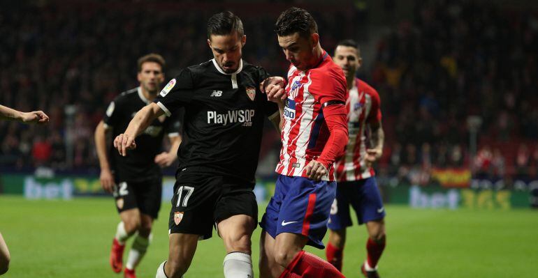 Lucas, durante el encuentro copero ante el Sevilla