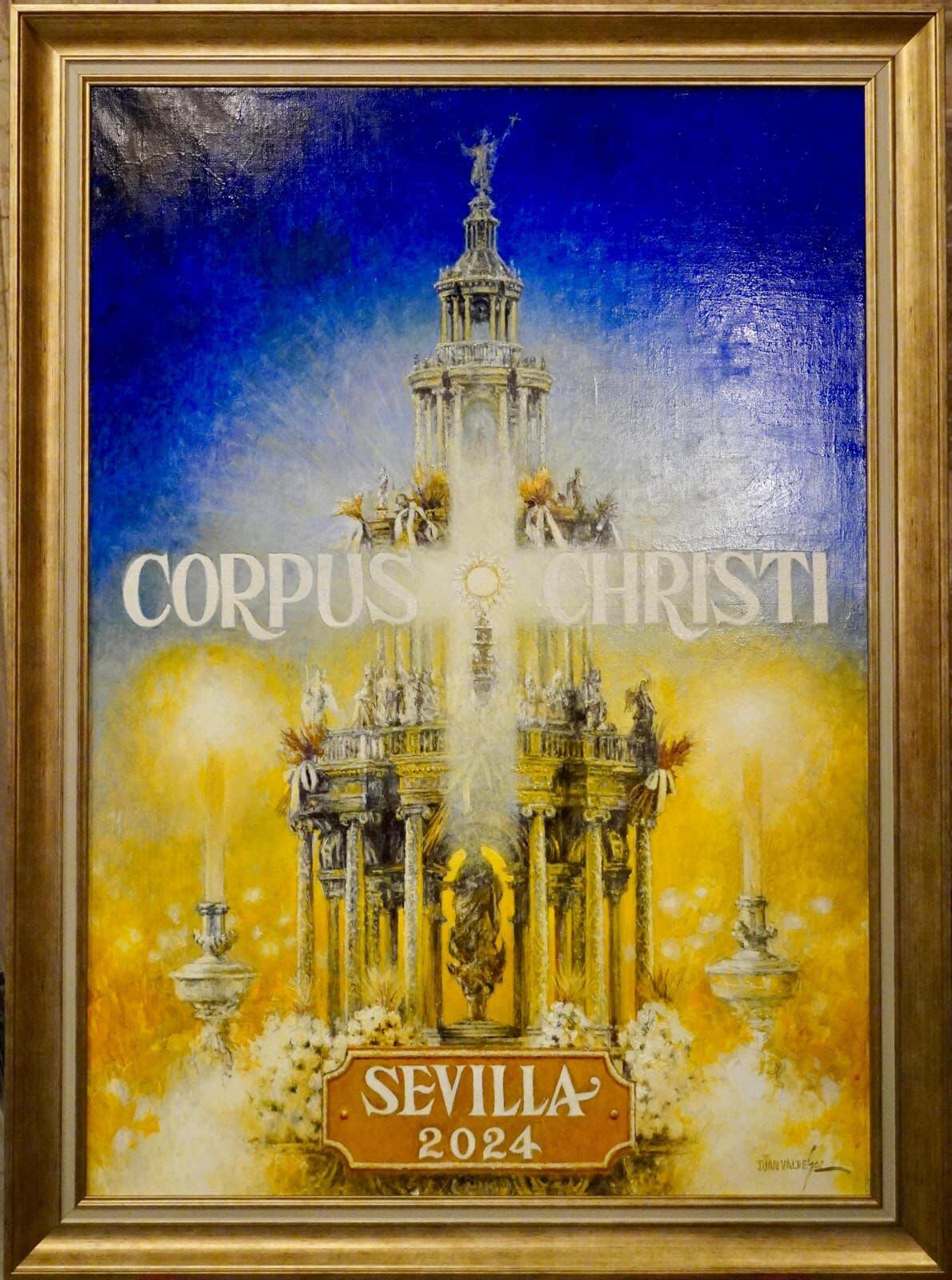 Detalle del Cartel del Corpus Christi 2024, obra de Juan Valdés