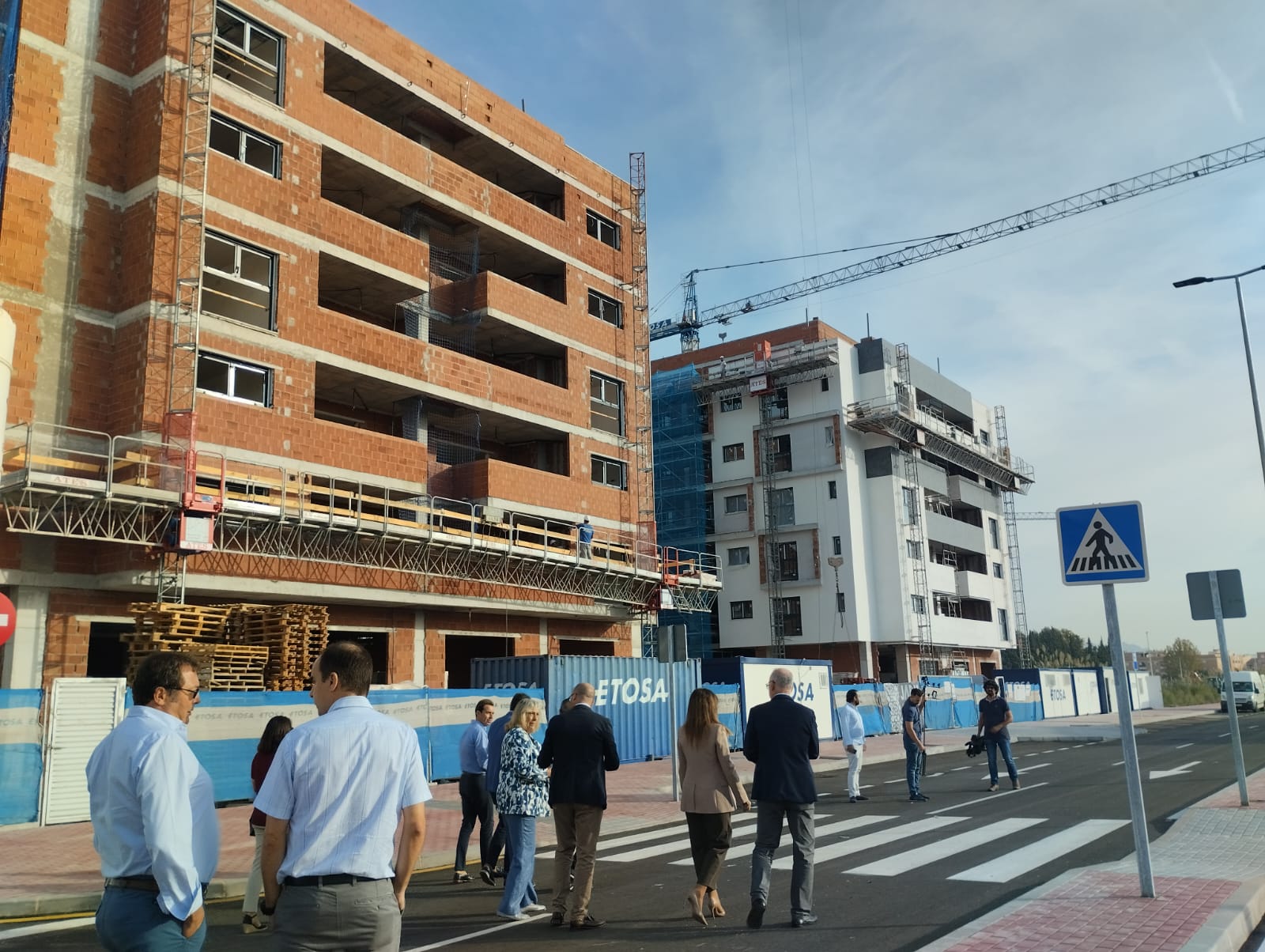 Visita inaugural a la prolongación de la Avenida de la Marina Española (Murcia)