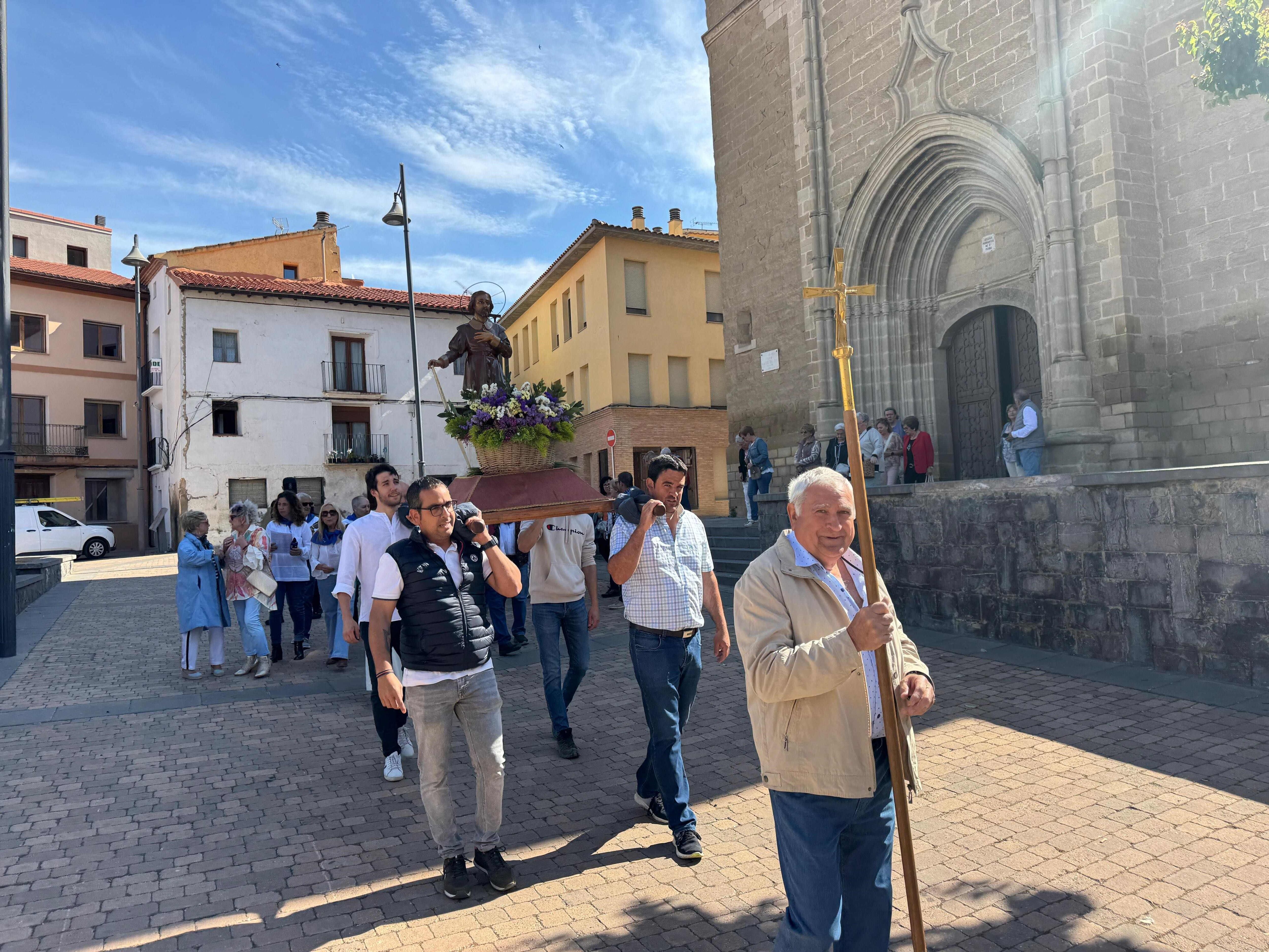 Procesión en honor a San Isidro en Binéfar. Foto. Ayto. de Binéfar
