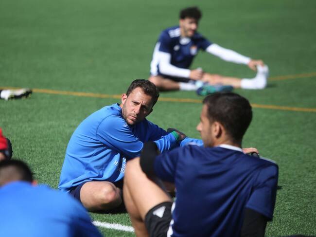Alberto Fernández durante un entrenamiento en La Granja