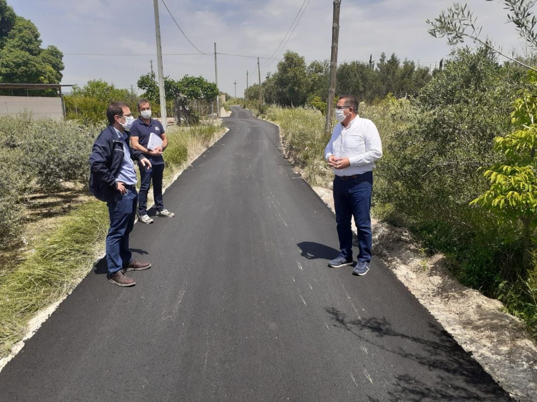 Manuel Cuesta i Joan Sanchis revisant l&#039;actuació al Camí Reial de Gandia