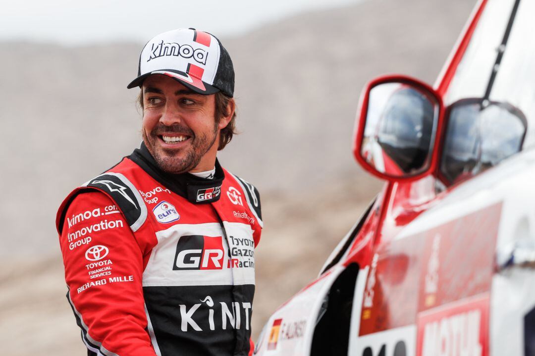 Alonso, durante la cuarta etapa del Dakar. 