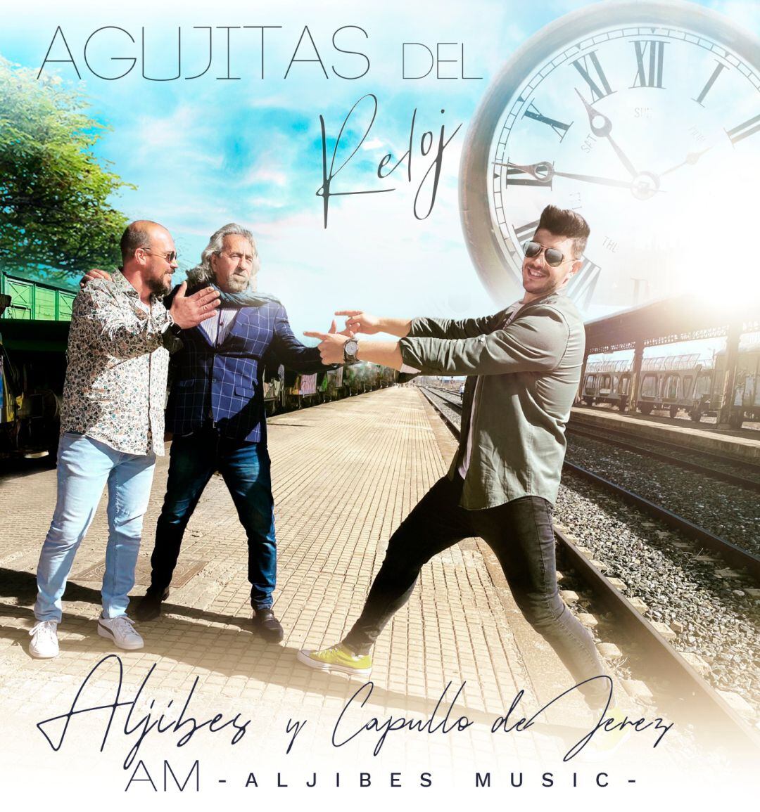 Portada del single &quot;Agujitas del reloj&quot; de Aljibes y Capullo de Jerez