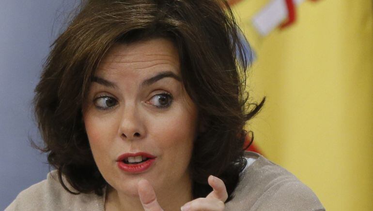 La vicepresidenta del Gobierno, Soraya Saénz de Santamaría