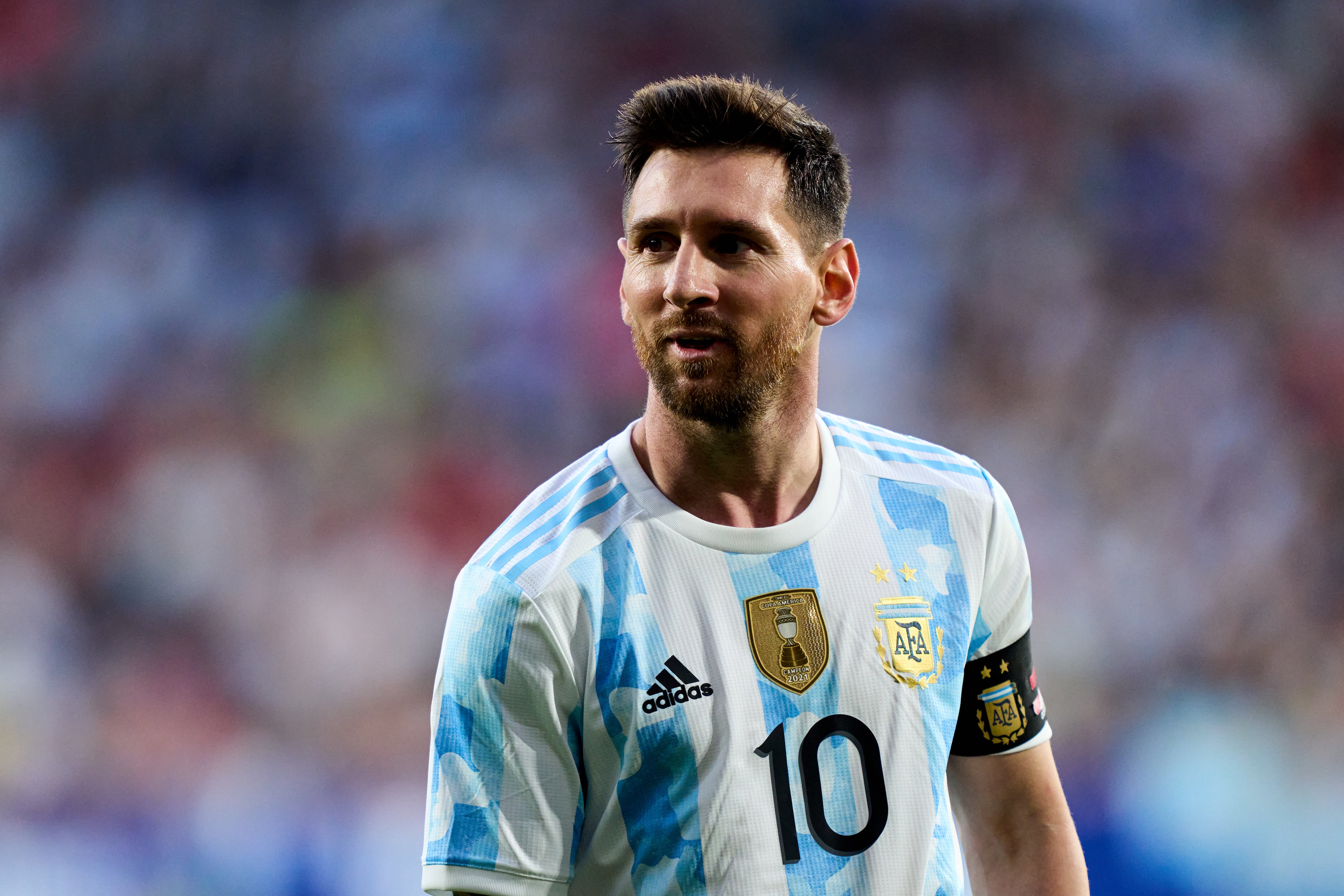 Lionel Messi, durante un partido con Argentina