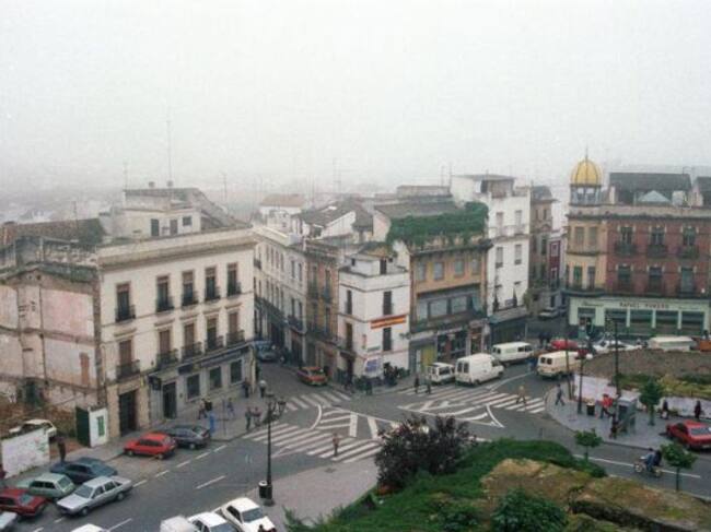 Vista del cruce de Capitulares con Claudio Marcelo en 1998.