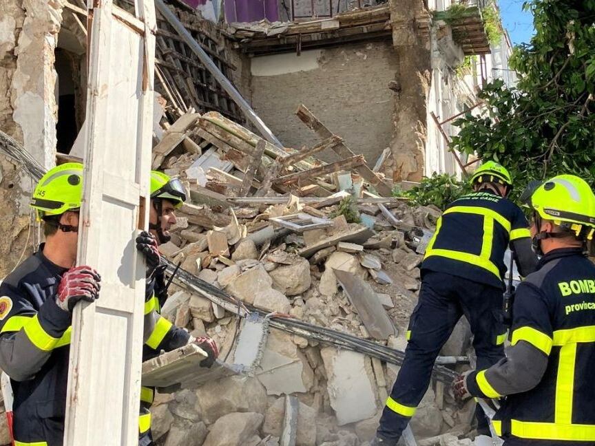 Derrumbe de una vivienda en San Miguel