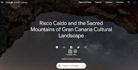 Otra captura de pantalla del apartado dedicado a Risco Caído