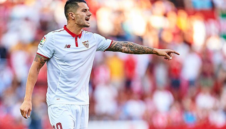 Vitolo, durante un partido con el Sevilla esta temporada