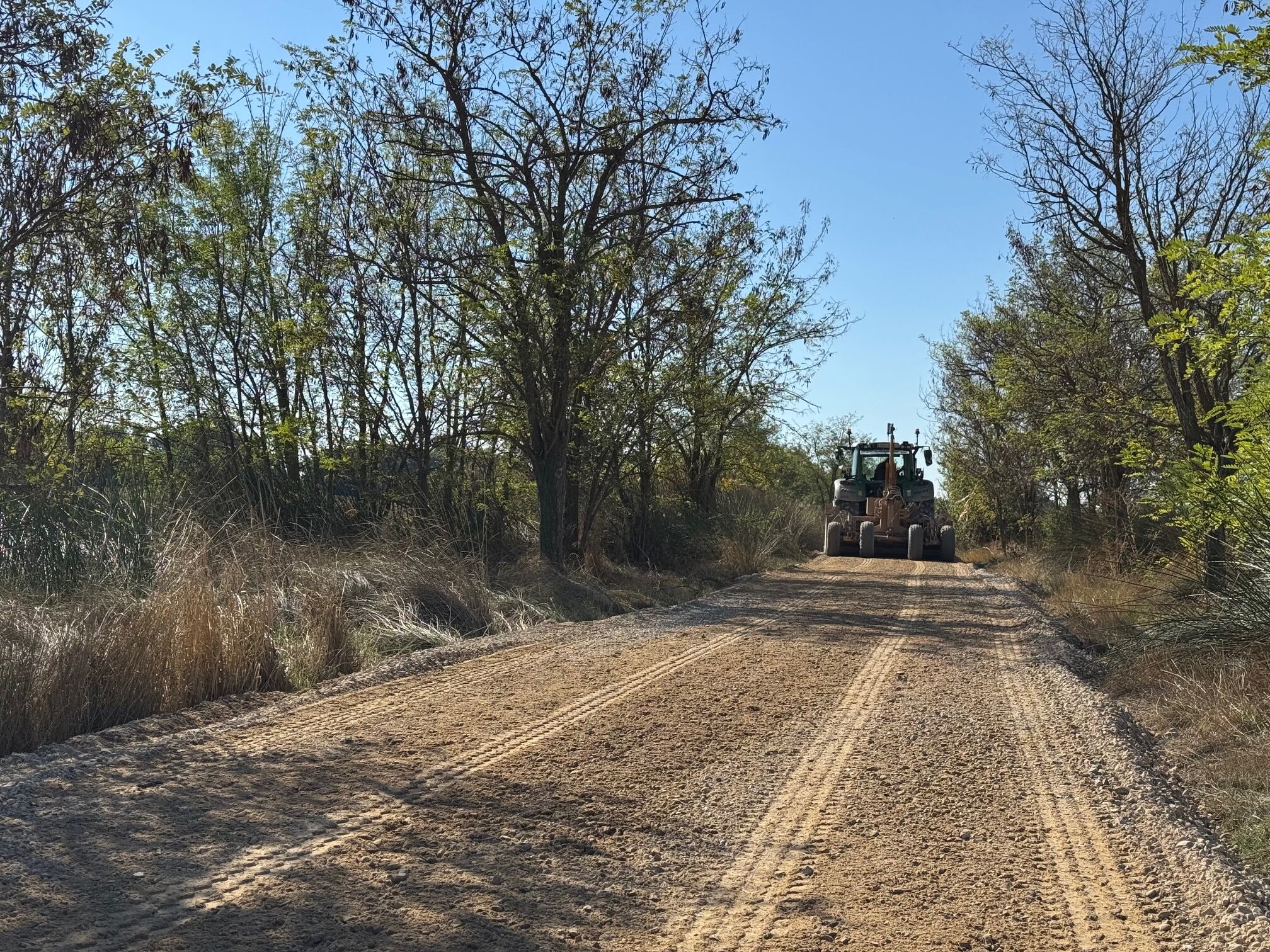 Ejecución de las obras en las vías ciclables.