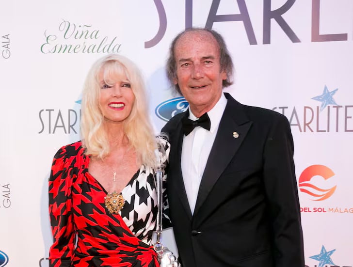 Gunilla Von Bismarck y Luis Ortiz en la gala Starlite, el 11 de agosto de 2018, en Marbella