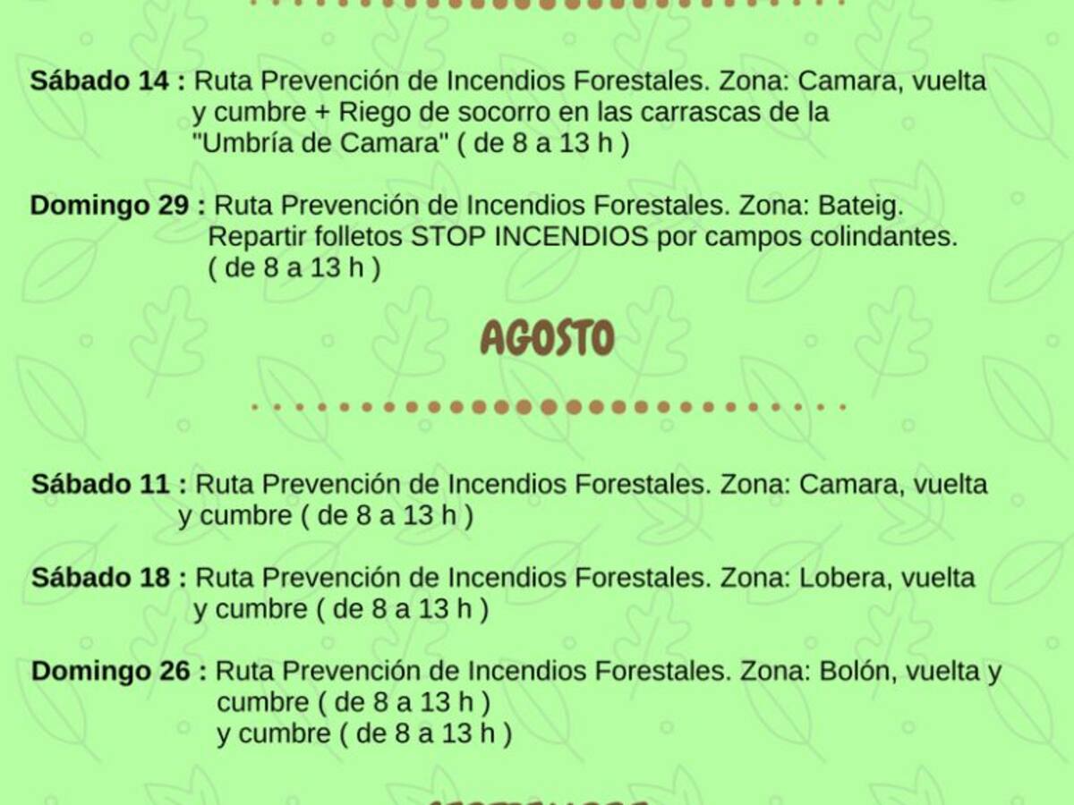 Elda busca voluntarios para la prevención de incendios