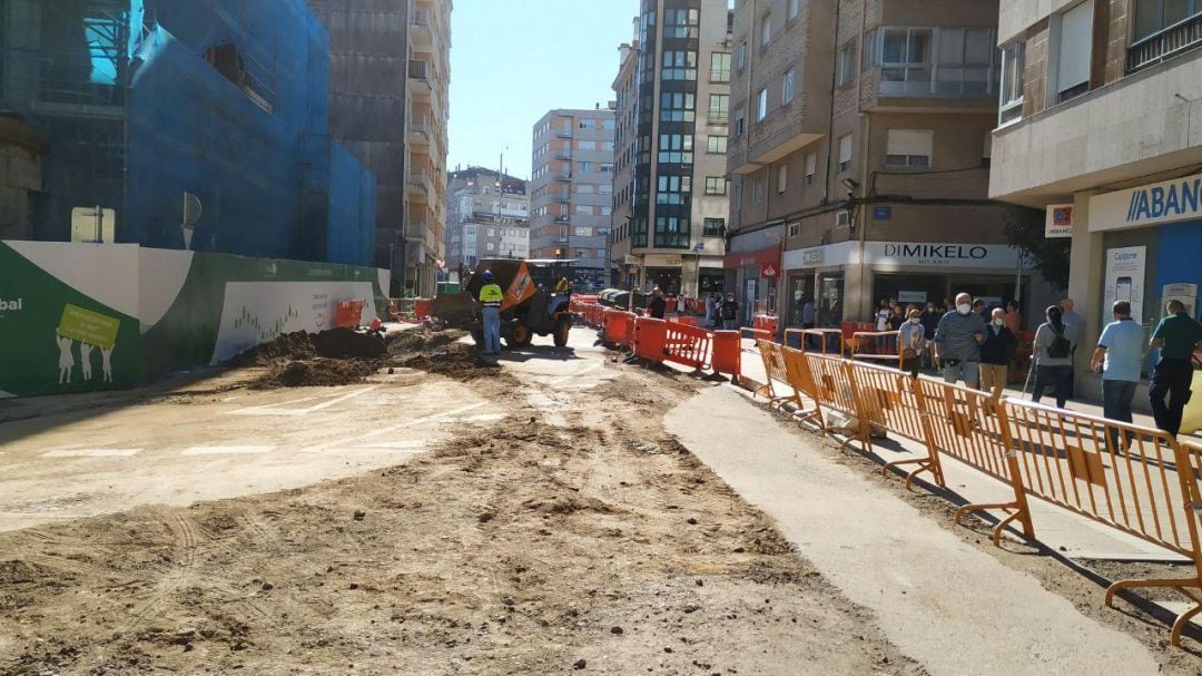 Obras de reforma de la calle Loureiro Crespo