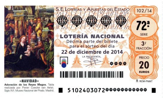 Así son los décimos de lotería de Navidad 2014