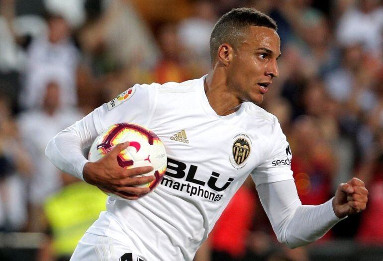 Rodrigo, en el partido contra el Atlético de Madrid.