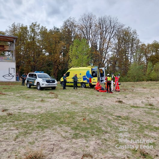 Rescatan a una mujer en una zona próxima al Chorro Grande en La Granja