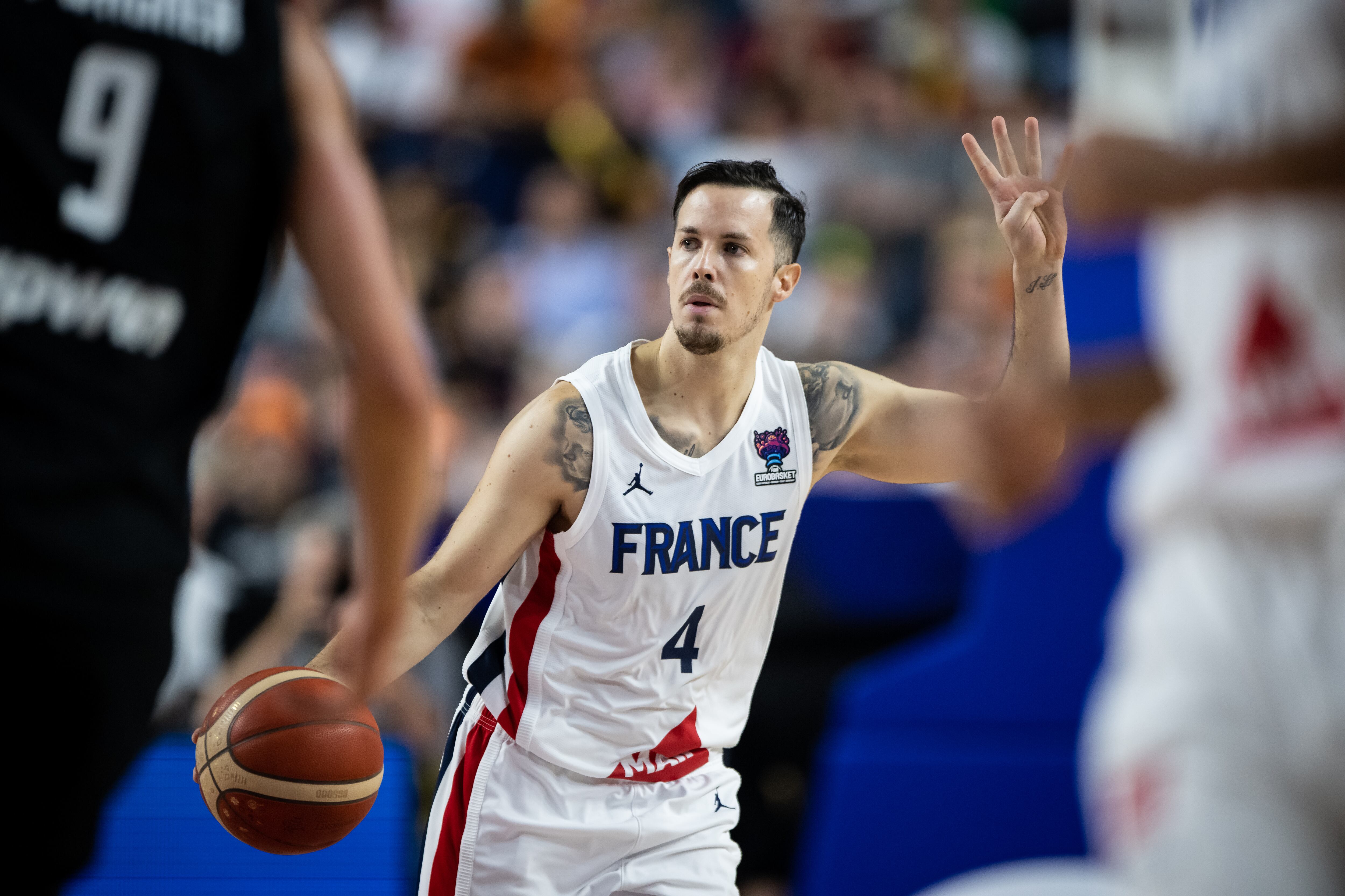 Thomas Heurtel, durante el partido entre Francia y Alemania del Eurobasket