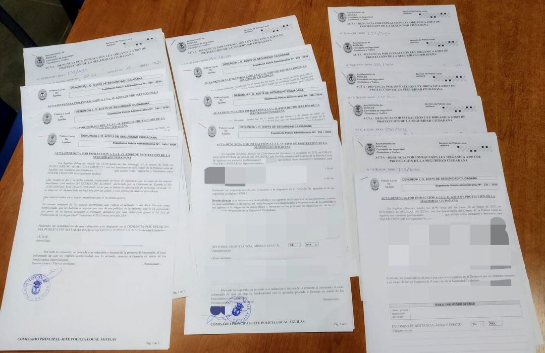 Una veintena de denuncias en Águilas por incumplir el confinamiento
