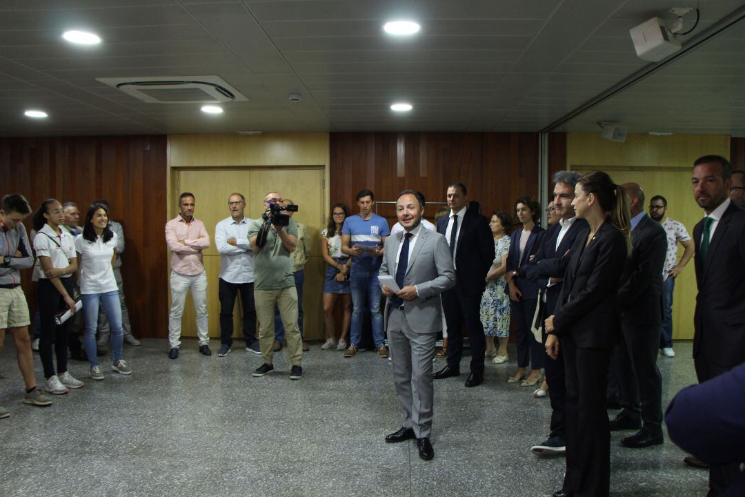 Recepció del cap de Govern als esportistes andorrans que han participat en competicions internacionals les darreres setmanes.