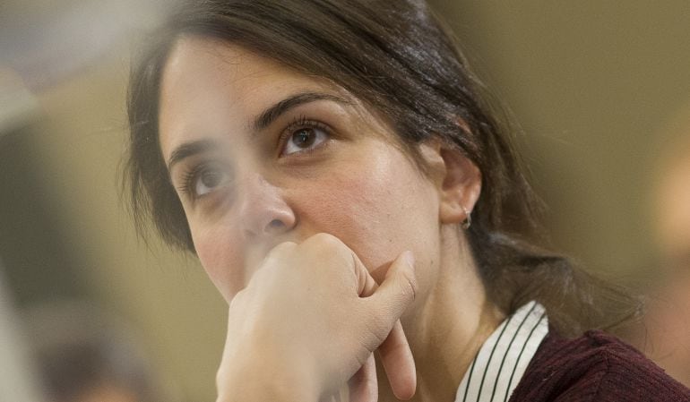 Rita Maestre, durante un desayuno informativo celebrado en Madrid el pasado 18 de abril de 2016.