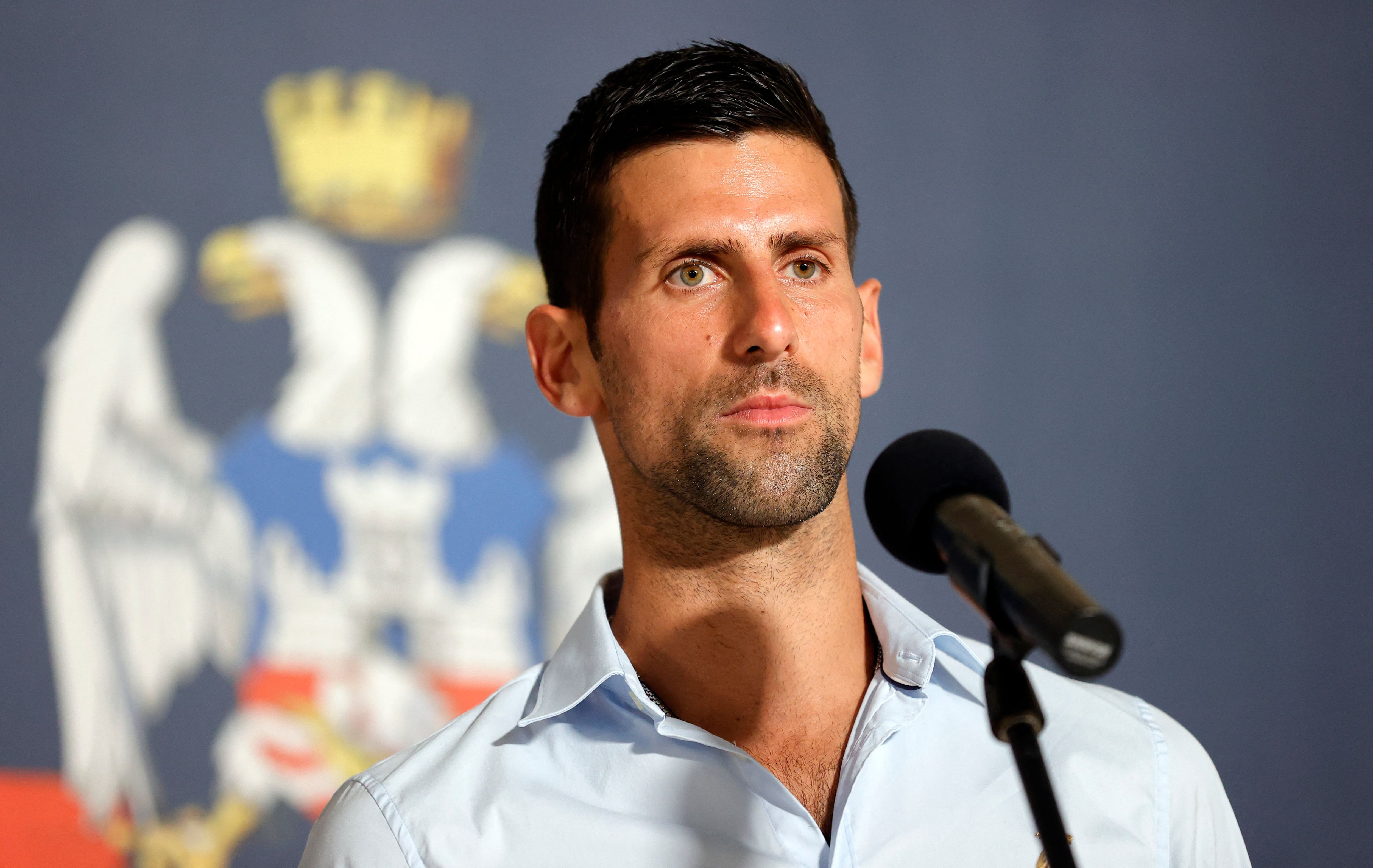 Djokovic, en una rueda de prensa