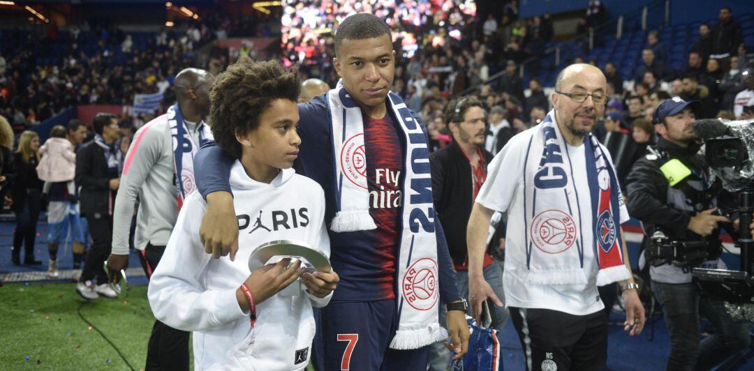 Mbappé, durante el último partido del PSG ante el Dijon