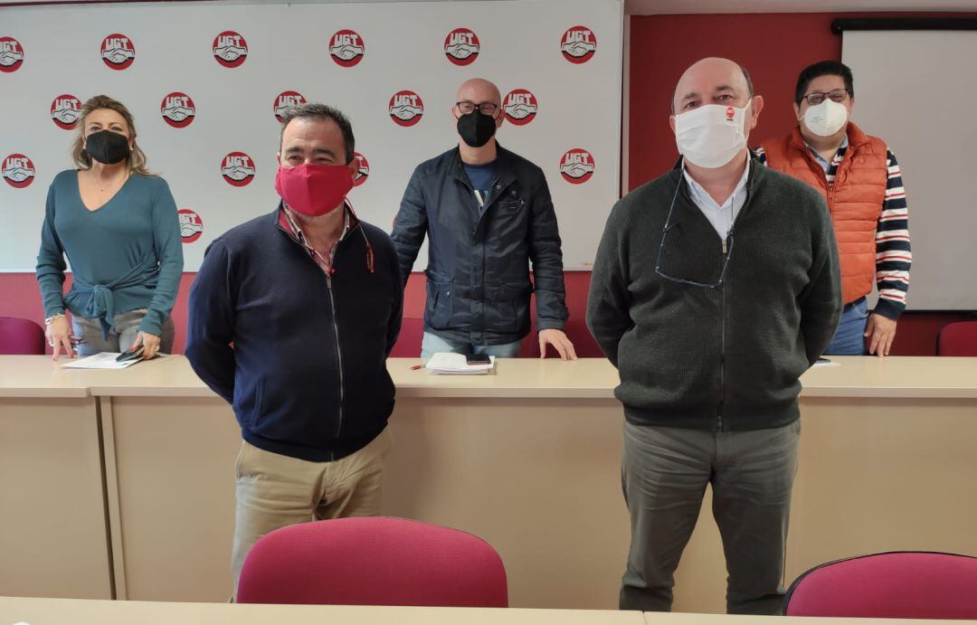 Miembros de UGT Jaén se mostraban exultantes por la nueva victoria en las elecciones sindicales de la provincia