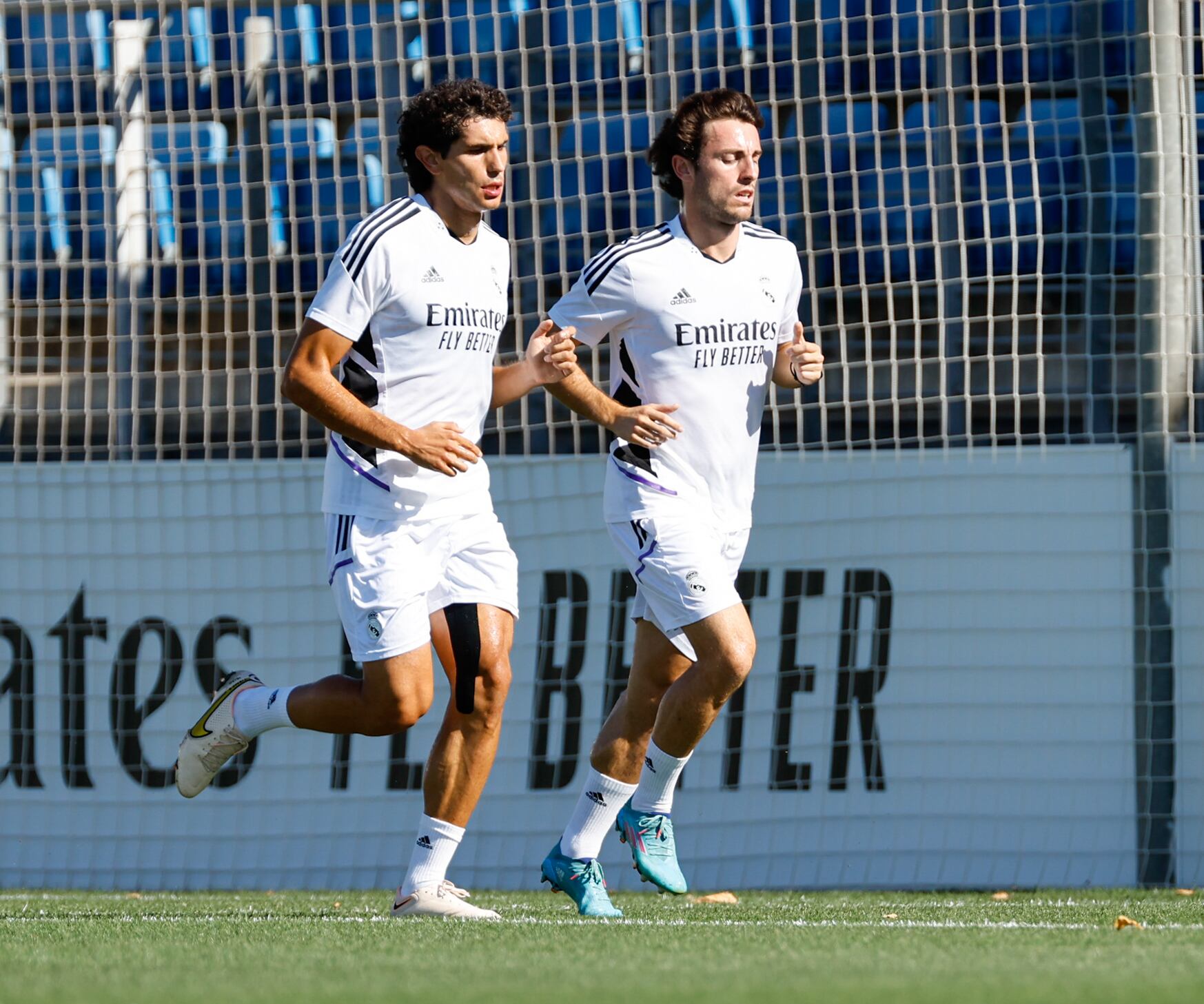 Jesús Vallejo y Álvaro Odriozola durante un entrenamiento de la pasada temporada.